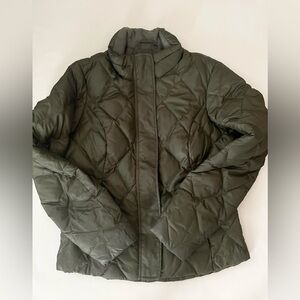 Eddie Bauer Dark Green Quilted Puffer Jacket